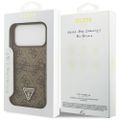 Guess 4G Double Card Triangle puzdro pre iPhone 17 Pro Max hnedá