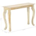 vidaXL Konzolový stolík 110x35x77 cm masívne mangové drevo