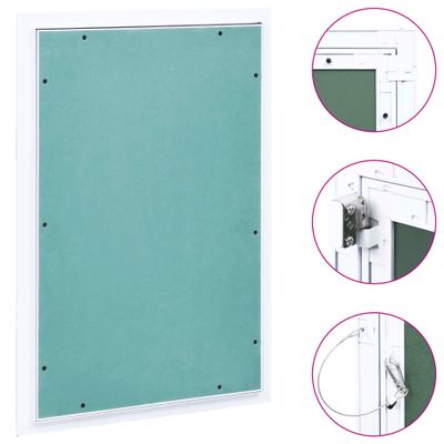 vidaXL Prístupový panel s hliníkovým rámom a sadrokartónom 400x600 mm