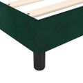 vidaXL Posteľný rám s boxspringom tmavozelený 90x190 cm zamat