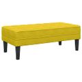 vidaXL lavička s vankúšom Žltá 113 x 57 x 39 cm Zamat