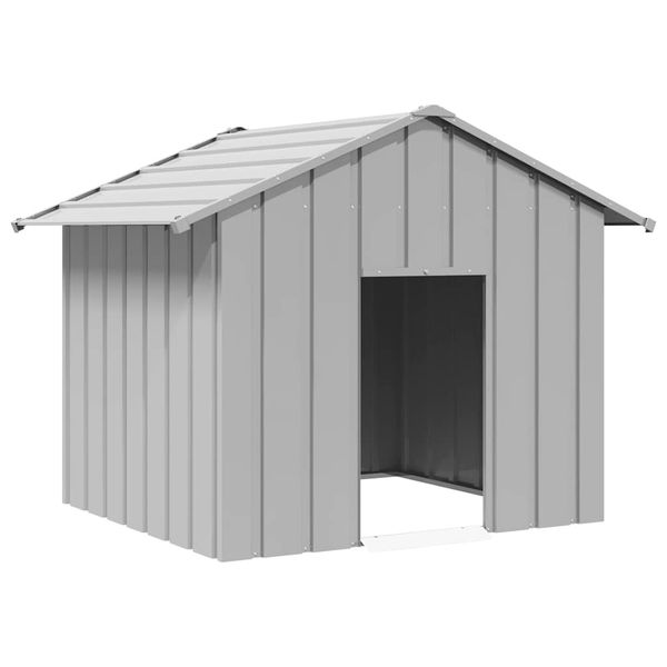 vidaXL Búda pre psa so strechou 131x101x102 cm, pozinkovaná oceľ
