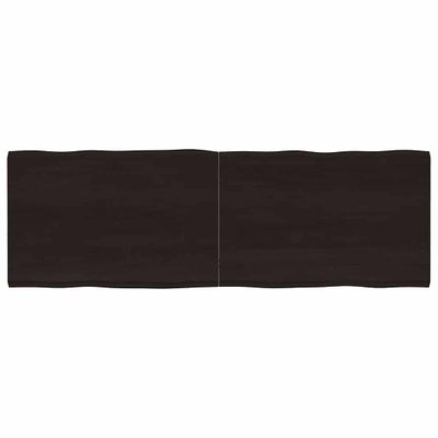 vidaXL Stolová doska tmavohnedá 180x60x(2-4)cm ošetrený masív hrany