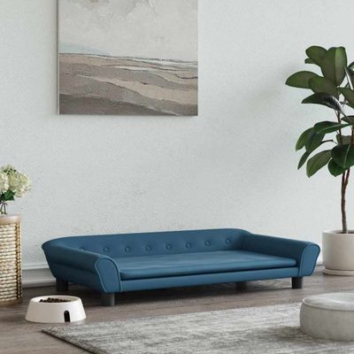 vidaXL Pelech pre psa modrý 100x50x21 cm zamat