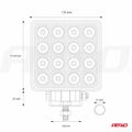 LED pracovné svetlo 16x LED AWL05 EMC 108x108 48W FLAT 9-60V
