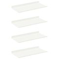 vidaXL Závesná polica 4 ks Biely 40 x 18 x 2,5 cm Oceľ