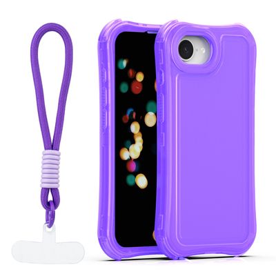 Puzdro Safepop s popruhom pre iPhone 16e / 17e fialové