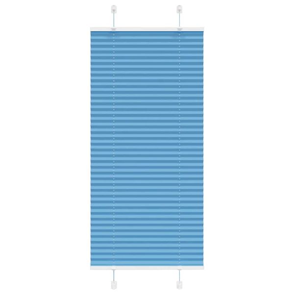 vidaXL Plisovaná roleta modrá 65x100 cm, šírka látky 64,4 cm, polyester