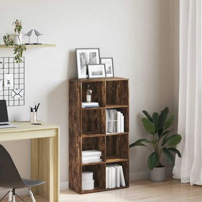 vidaXL Knižnica/komoda dymový dub 66x30x130 cm spracované drevo