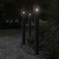 vidaXL Vonkajšia stojaca lampa zásuvka čierna 110cm nehrdzavejúca oceľ