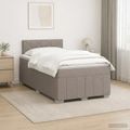 vidaXL Posteľ boxspring s matracom Sivohnedá 120 x 200 cm Látka