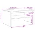 vidaXL Konferenčný stolík Biela 80 x 50 x 40 cm Kompozitné drevo