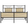 vidaXL Posteľný rám bez matraca dub sonoma 140x190 cm kompozitné drevo
