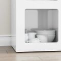 vidaXL Servírovacia skriňa ELST Vysoký lesk bielej 59 x 35 x 80.5 cm