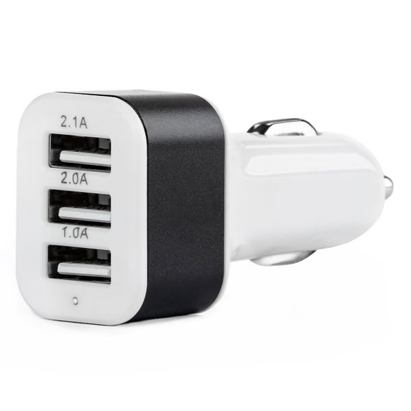 Nabíjačka do auta 3x USB biela PCH-03 AMiO-01027