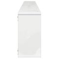 vidaXL Nástenné police 4ks, lesklé biele 100x15x30cm, kompozitné drevo