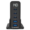 GEMBIRD 5-port 140 W GaN USB, Rýchlonabíjačka 140W