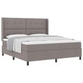 vidaXL Posteľ s pružinovým rámom Sivohnedá 200 x 180 cm látka