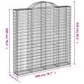 vidaXL Oblúkový gabionový kôš 6 ks 200x30x200/220cm pozinkované železo