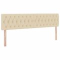 vidaXL Postel s úložným prostorem a matrací Krémová 160 x 200 cm Zamat