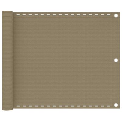 vidaXL Balkónová markíza sivohnedá 75x300 cm HDPE