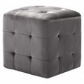 vidaXL Taburetky 2 ks sivé 30x30x30 cm semišová látka