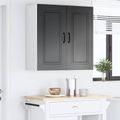 vidaXL Dvierka na umývačku Kalmar Čierna 80 x 31 x 80 cm