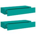 vidaXL Zásuvkové police nástenné 2 ks modré 60x23,5x10 cm MDF
