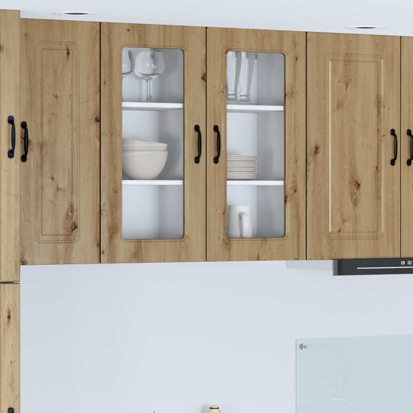 vidaXL Dvierka na umývačku Kalmar 2 pcs Remeselný dub 40 x 31 x 80 cm