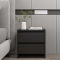 vidaXL Nočné stolíky 2 ks čierne 45x34,5x44,5 cm drevotrieska