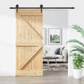 vidaXL Posuvné dvere Prírodná a čierna 85 x 210 cm