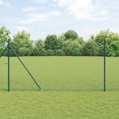 vidaXL Vonkajší zváraný drôtený plot so špicami 10 x 1,4 m Zelená