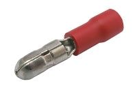 Kruhový konektor 4mm, vodič 0,5-1,5mm červený