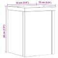 vidaXL Stojany na rastliny 2 ks dub artisan 15x15x20 cm kompoz. drevo