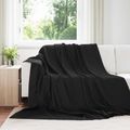 vidaXL Prikrývky na hodenie 6 ks Čierna 270 x 240 cm 5.08 kg Flís