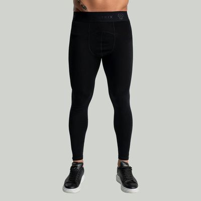 Pánske legíny MERINO I Black - STRIX, veľkosť XXL, veľkosť oblečenia XXL