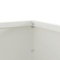 vidaXL Obrubník trávnika 6 ks 60 x 60 x 13 cm Oceľ Biela