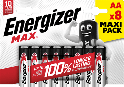 Energizer Max AA alkalické batérie 1,5V 8ks (E303324700)