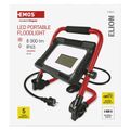 LED reflektor ELION 50W, červeno-čierny, IP65, 8000 lm, neutrálna biela