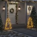 vidaXL Vianočná svetelná dekorácia s hrotmi strom 115 LED 90 cm