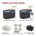 Vodná fontána EMOS H6102 GoSmart, 2,6 l, sivá, Wi-Fi