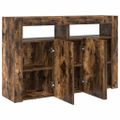 vidaXL Servírovacia skriňa Dymová dub 116 x 30 x 75 cm