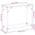 vidaXL Konzolový stolík priehľadná sklenená doska 98x35x81 cm oceľ