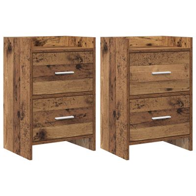 vidaXL Nočné stolíky 2 pcs Staré drevo 40 x 30 x 60 cm