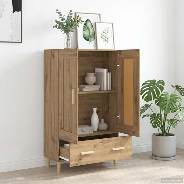 vidaXL Highboard Dub artisan 70 x 31 x 115 cm Kompozitné drevo