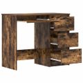 vidaXL Stôl dymový dub 90x45x76 cm spracované drevo