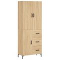 vidaXL Vysoká skrinka dub sonoma 69,5x34x180 cm spracované drevo