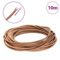 vidaXL Kožená šnúrka 1 Hnedá Ø4 mm x 10 m Koža