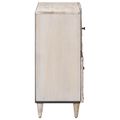 vidaXL Servírovacia skriňa Biela 80 x 33,5 x 75 cm Masívne mango drevo