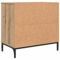 vidaXL Nočný stolík dub artisan 63.5 x 36 x 61 cm Kompozitné drevo